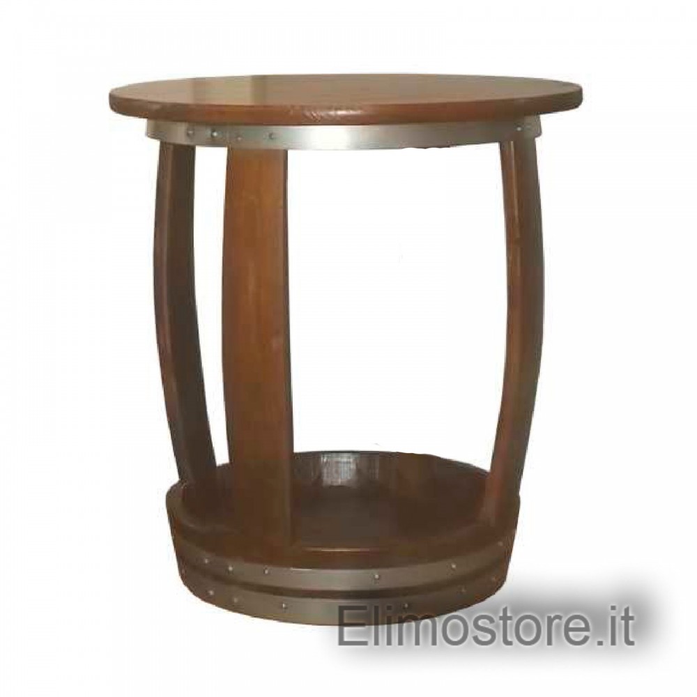 Tavolo  in legno con botte H 85 cm