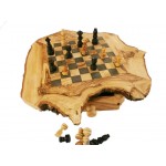 Checkerboard average olive wood 32 x 33 cm
