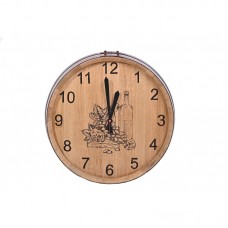 Orologio da parete con Fondo botte in rovere 55 cm