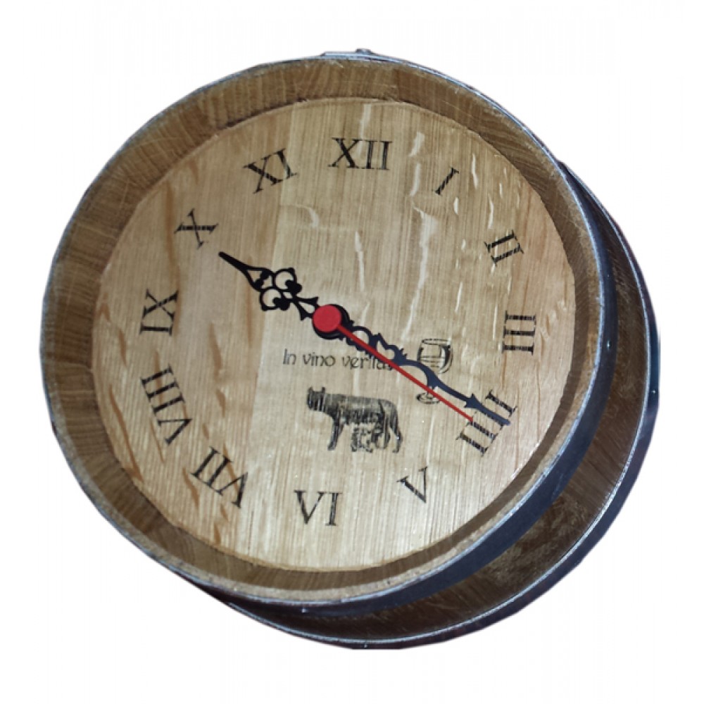 Oak cask Barrel Wall Clock, wooden Barrels 15 Head clocks