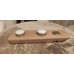 Porta tealight doppia canna Scotch Whisky doga di rovere portacandele