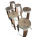 Sgabello botte bar doghe rovere da barrique 71 CM 