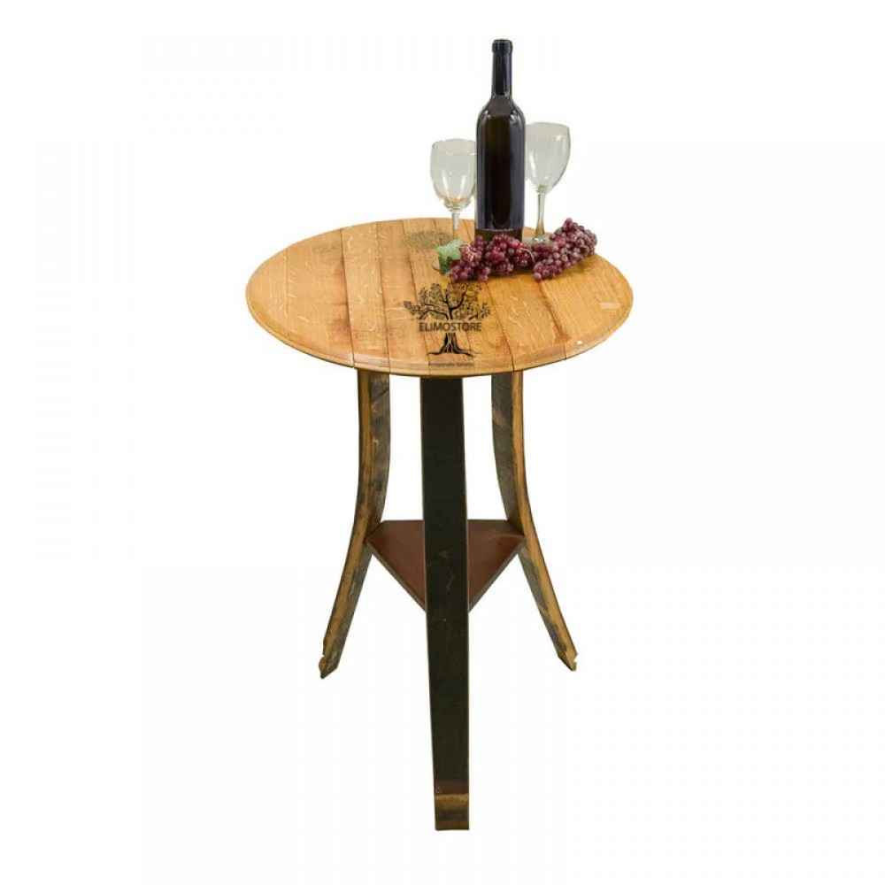 Barrel-table-in-oak-wood 80  * 55  cm